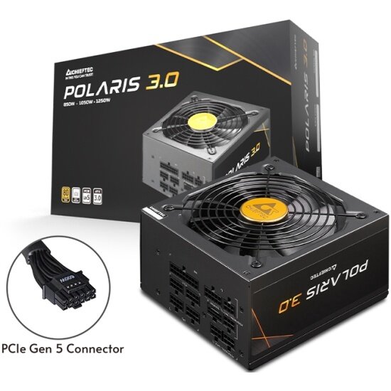 Блок питания Chieftec Polaris 3.0, 850W, 80+ Gold, ATX3.0 (PPS-850FC-A3) — фото 1