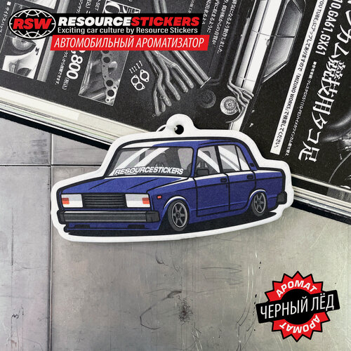 Изображение товара Ароматизатор автомобильный Жигули 2105 Черный лед / Resource Stickers