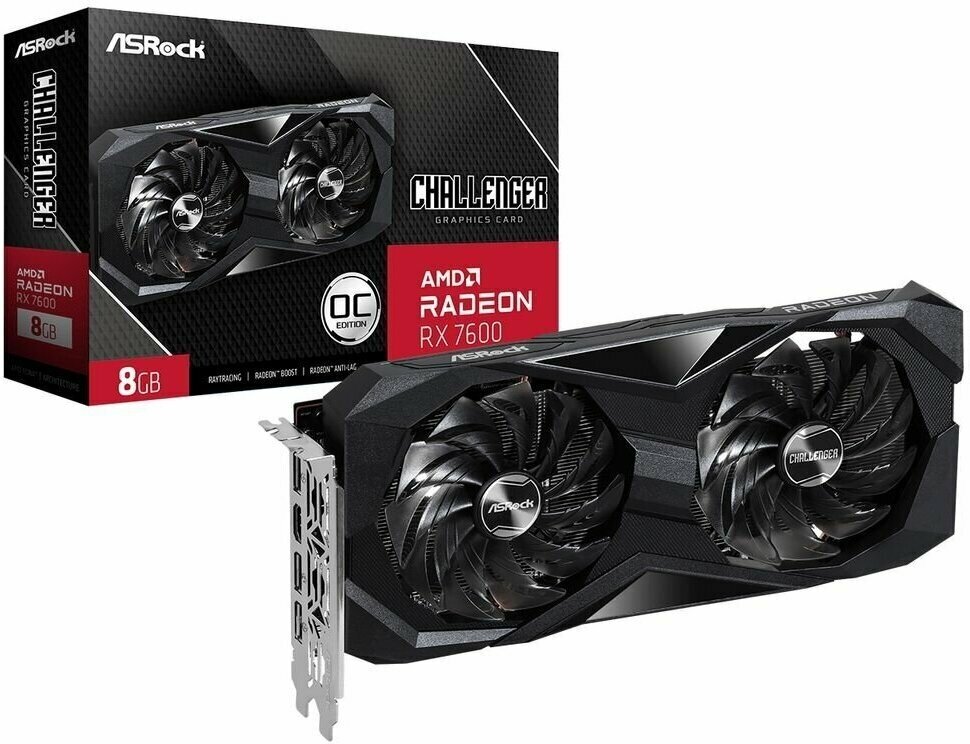 ASRock AMD Radeon RX 7600 Challenger 8GB OC (RX7600 CL 8GO)