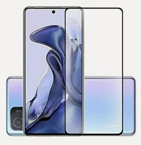 Изображение товара Защитное стекло для Xiaomi 11T / Xiaomi 11T Pro / Ксяаоми 11Т Полноэкранное стекло с рамкой Full Glue
