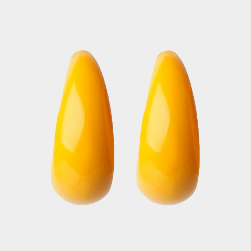 Серьги Meswero, размер 38 мм, оранжевый — фото 1