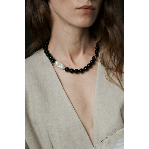 Колье ZOTOV A & Y JEWELLERY, длина 42 см, белый/черный