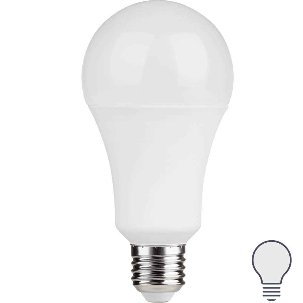 Лампа светодиодная Lexman E27 170-240 В 10 Вт груша матовая 1000 лм нейтральный белый свет