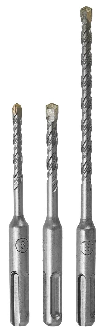 Набор буров по бетону SDS-plus 5/6x110 и 6x160 3 шт.