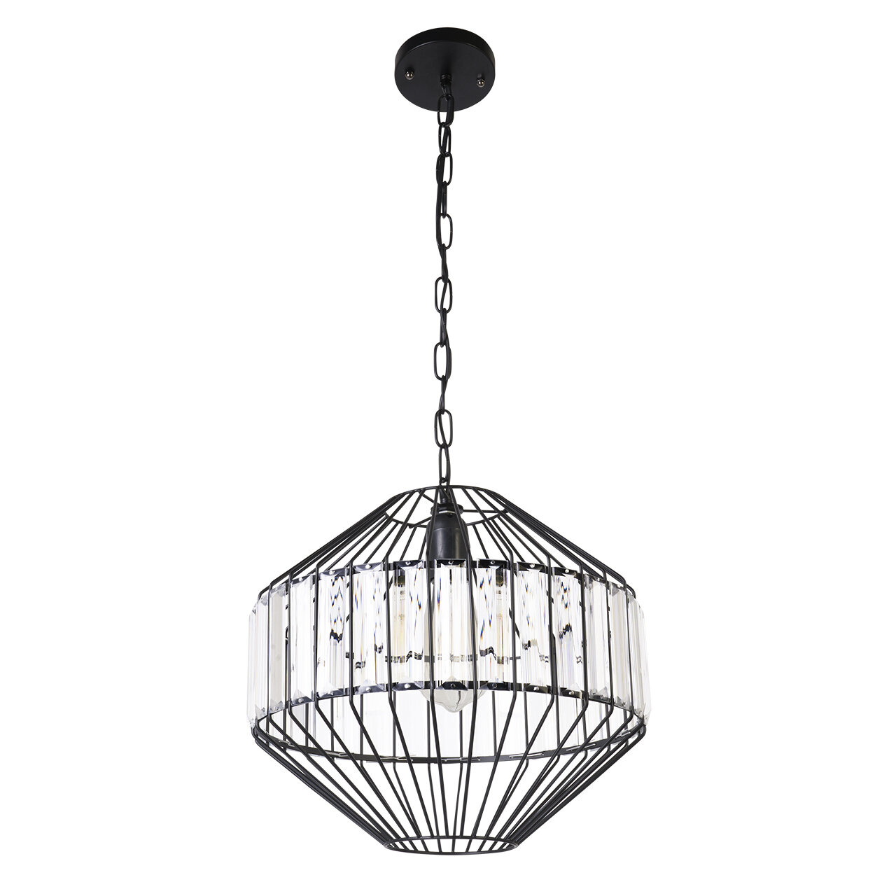 Люстра лофт подвесная 1*60Вт E27 MD.1710-1-P BK