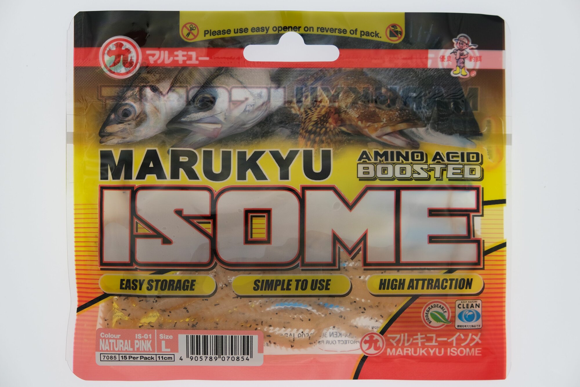 Силиконовая приманка Marukyu Isome L IS-01 natural pink 7085