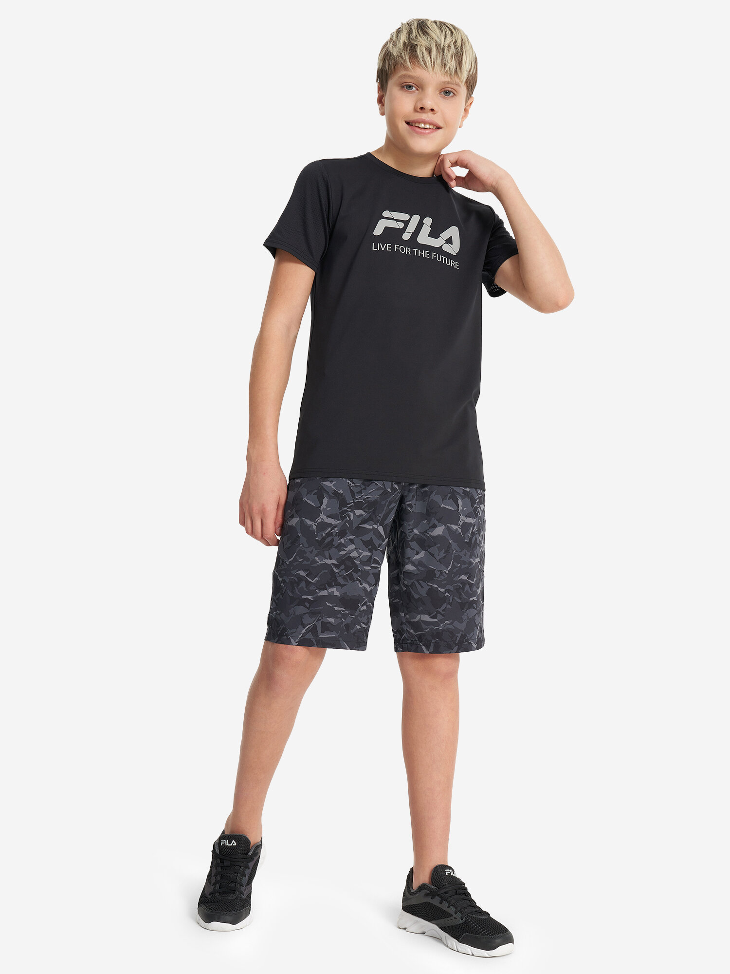 Шорты спортивные Fila, размер 158-164, черный — фото 1