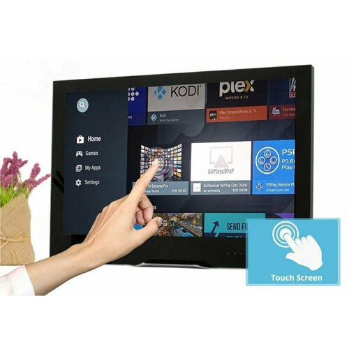 Встраиваемый сенсорный Smart телевизор AVEL AVS245WSBF для кухни 24 дюйма черный цвет 81900₽