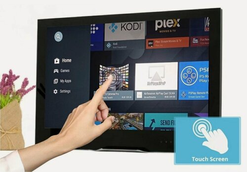 Изображение товара Встраиваемый сенсорный Smart телевизор для кухни AVEL AVS245WSBF, 23.8", 1920x1080, в секцию шириной 60см