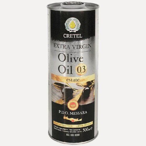 Изображение товара Масло СRETEL оливковое ESTATE EVOO AC 0,3 /жесть/ 500мл