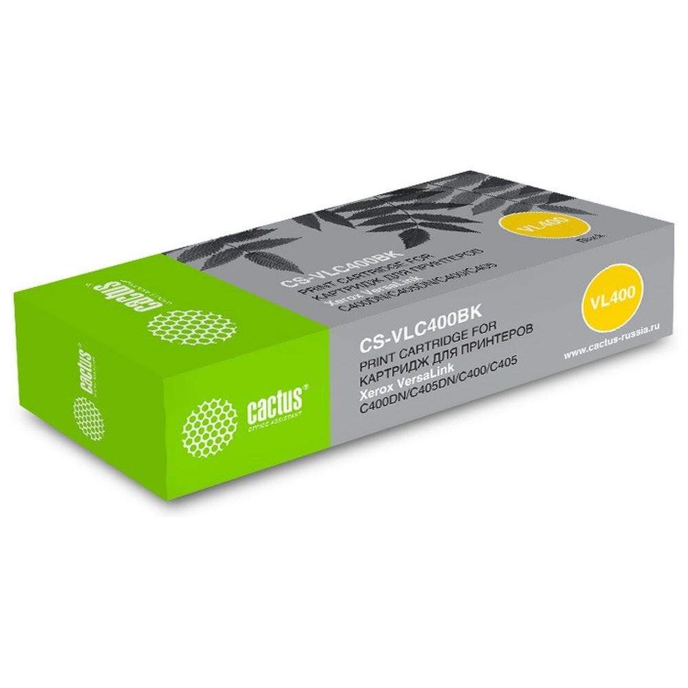 Картридж cactus CS-VLC400BK, 10500 стр, black
