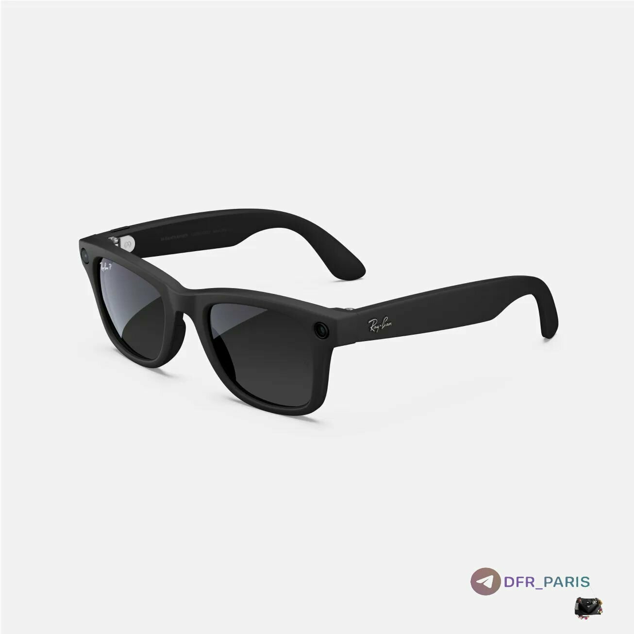 Ray-Ban Met* - Wayfarer - графитовый цвет линз с поляризацией, черная матовая оправа