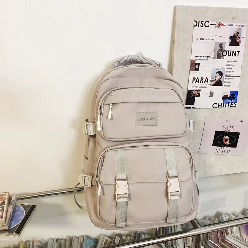 Новый женский кавайный водонепроницаемый рюкзак, повседневный женский рюкзак для with duck, almond