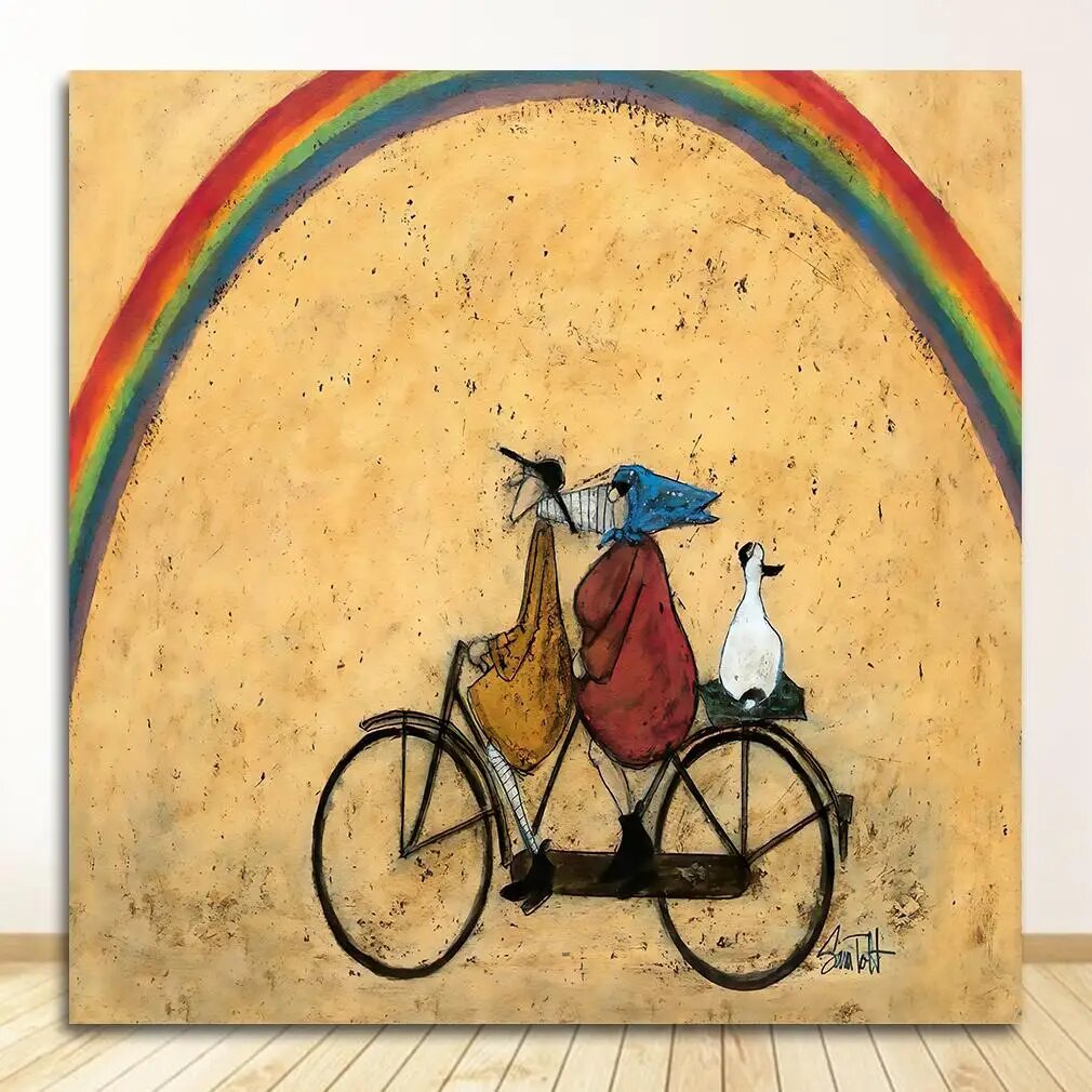 Настенная картина DHRM Современный воздушный шар собака Z0074-04 25x25cm No Frame