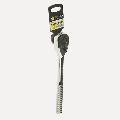 Изображение товара Трещотка ER-91272 1/2" 72-зубцовая с прямой рифленой металлической ручкой эврика
