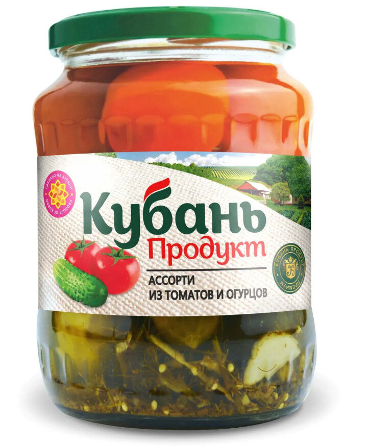 Ассорти маринованное Кубань Продукт 680гр 3шт