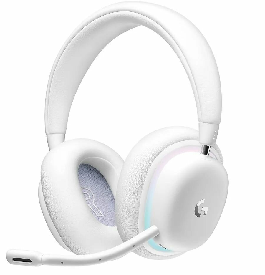 Logitech Наушники беспроводные с микрофоном Logitech G735, Радиоканал, USB, USB Type-C, белый — фото 1