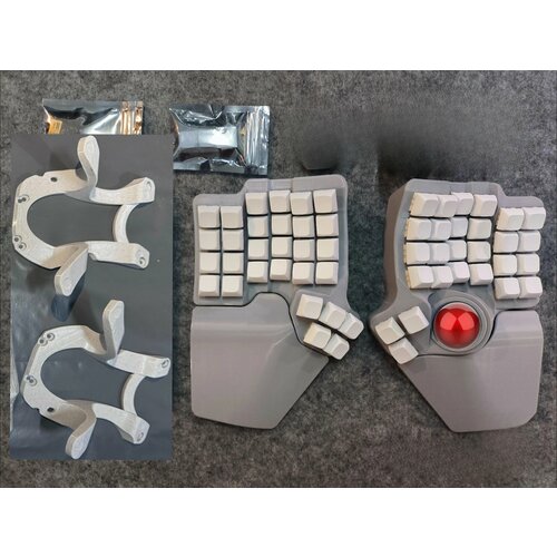 Charybdis 4x6 Механическая Разделенная Клавиатура Marble white set Wired keyboard kit 20453₽