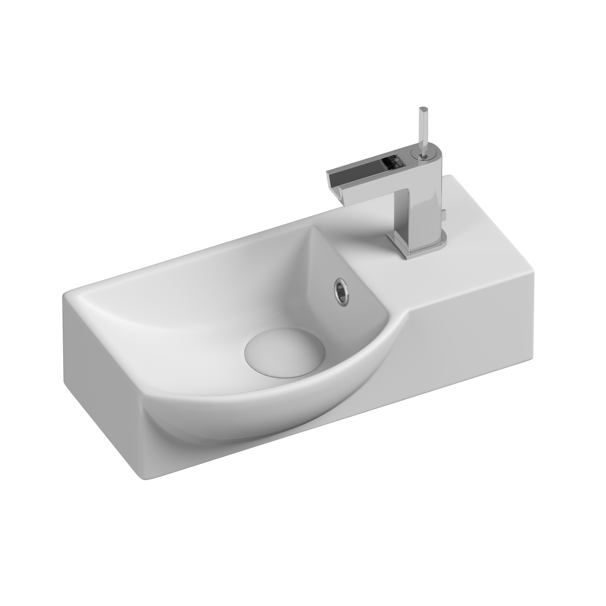 Раковина Ceramica Nova ELEMENT 40 см CN6039L подвесная цвет белый
