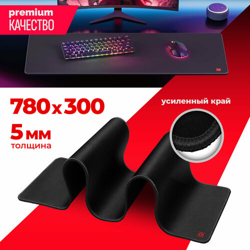 Игровой коврик Defender Black Ultra One 780*300*5 мм, ткань+резина