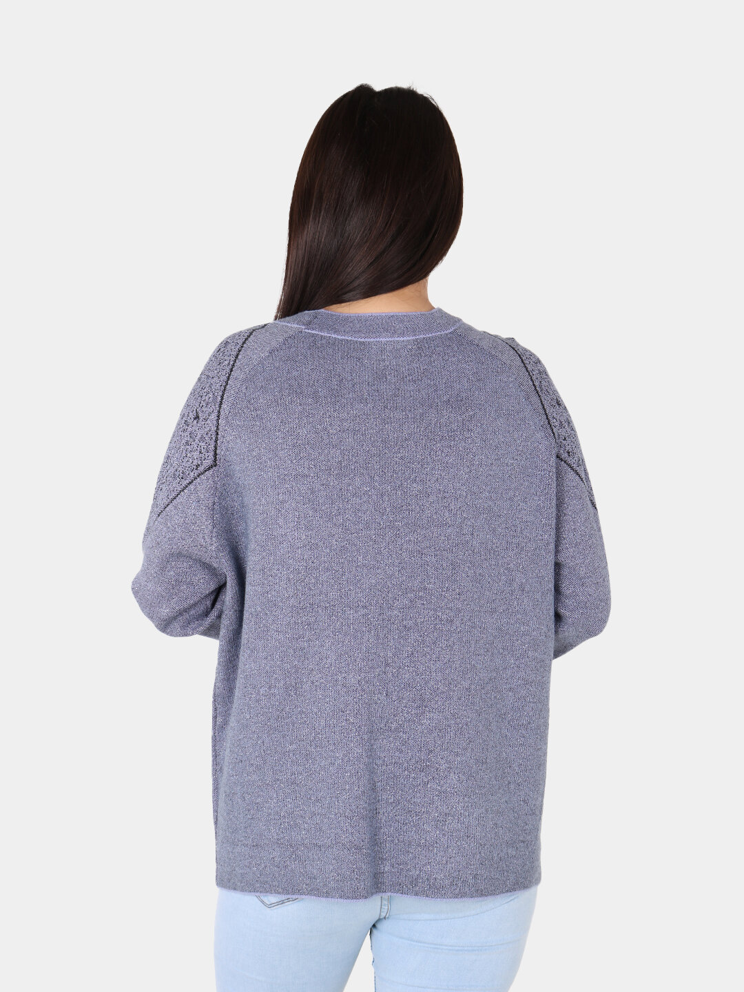 Свитер размер One Size, , синий меланж — фото 1