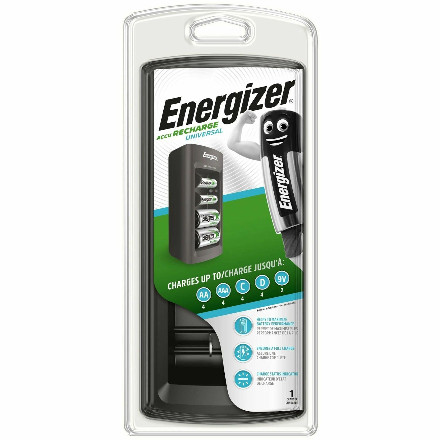 Зарядное устройство универсальное ENERGIZER Universal Charger для 2/4 AAA AA C D 1/2 9V Ni-MH