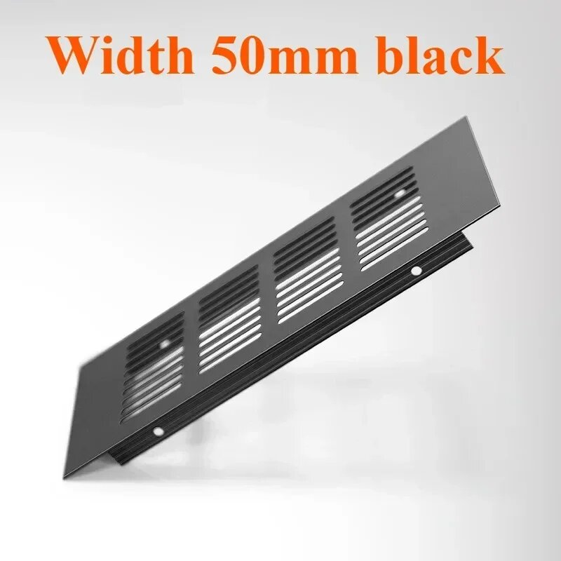 Вентиляционная решетка из алюминия, Width 50mm black, Length 350mm