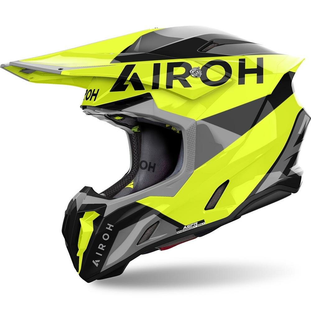 Защитный кроссовый шлем Airoh Twist 3 KING Yellow Gloss, размер L