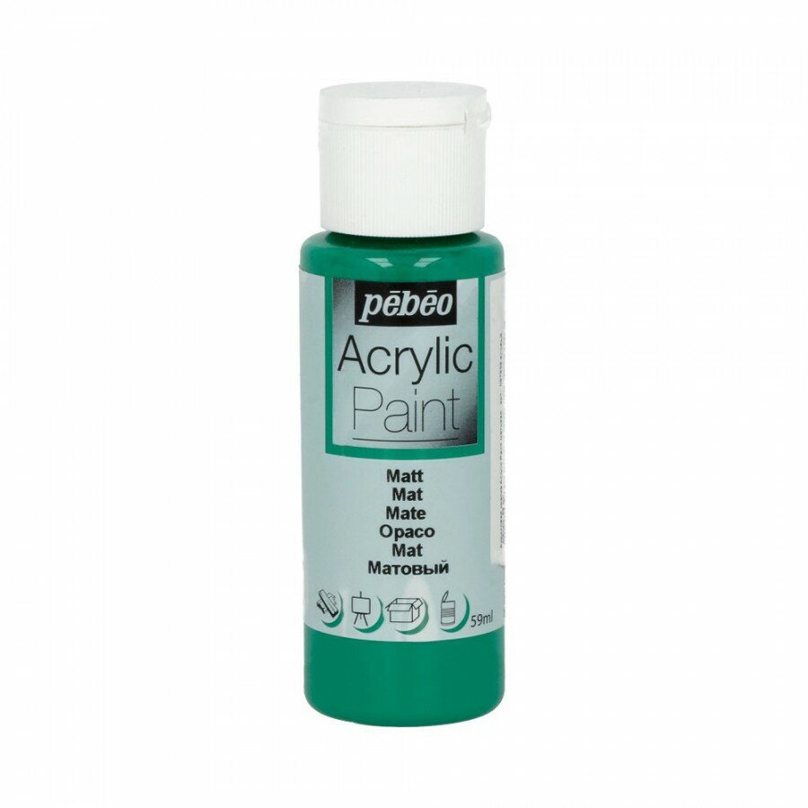Краска акриловая PEBEO Acrylic Paint для декора матовая 59 мл 097839 еловый