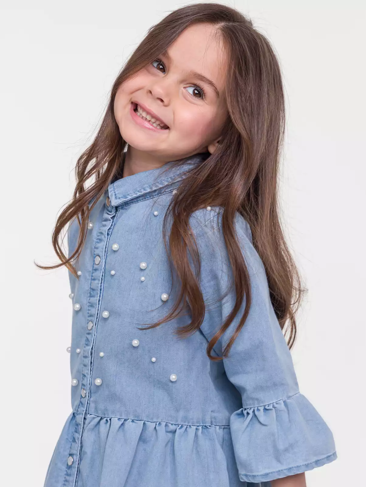 Платье 1, размер 110, голубой — фото 1