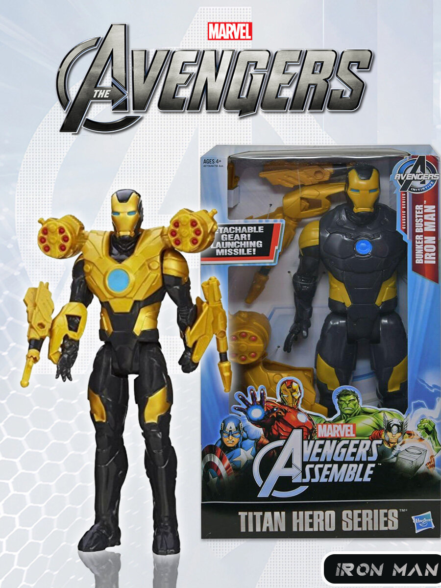 Аниме фигурки Hasbro Marvel Avengers Iron Man Titan Hero Series / Фигурки Марвел Мстители набор, Железный человек