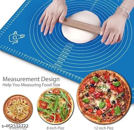 Коврик для выпечки, силикон/стекло, круглый, цвет ассорти, 60x60см — фото 1