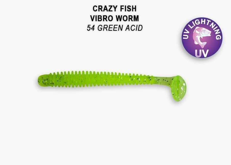 Силиконовые приманки CF Vibro worm 2" 3-50-54-6, кальмар, 8 шт.