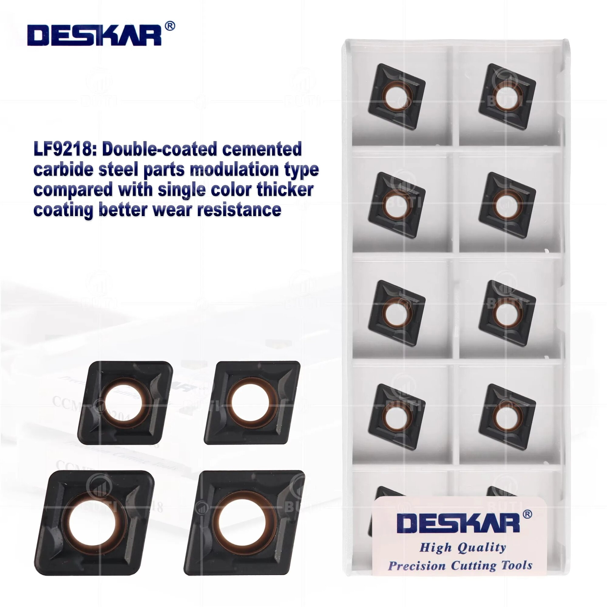 DESKAR 100% оригинал CCMT 060204 060208 09T304 09T308 LF9218 Токарный станок с ЧПУ Твердосплавные вставки Токарное лезвие Металлические режущие инструменты Материал, CCMT060208 LF9218, 10PCS