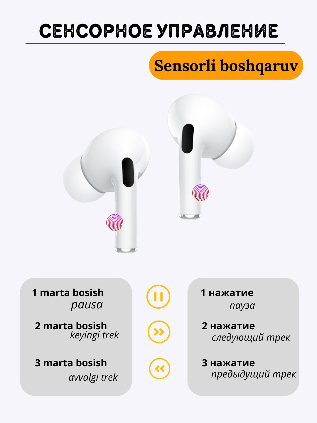 Наушники беспроводные Pods Pro 2, сенсорное управление, с зарядкой, Дубай чехол в подарок — фото 1