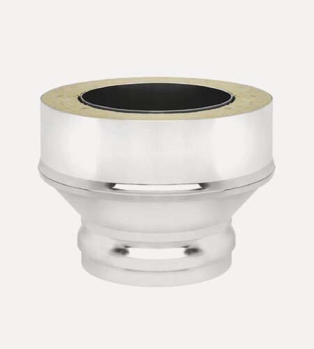 Изображение товара Переход на сэндвич нерж. (AISI 430/0,5мм) (ММ) диаметр дымохода: 150х220 мм