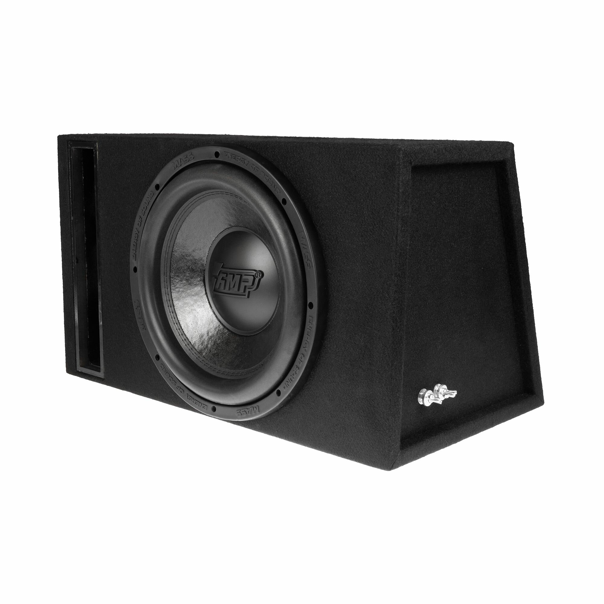 Сабвуфер AMP MASS 300, активный, 30см, 12", 1 полоса, черный — фото 1