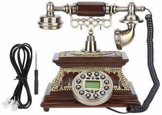 Винтажный ретро-телефон с идентификатором номера для декора офиса
