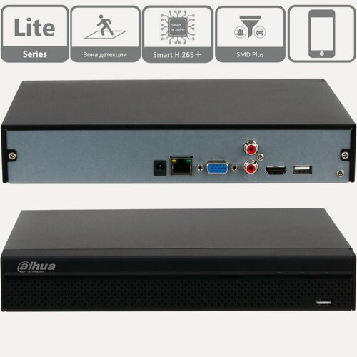 Изображение товара Dahua DH-NVR1108HS-S3/H - 8 канальный видеорегистратор IP для камер видеонаблюдения, NVR регистратор сетевой, 2Мп, H.265+/H.265