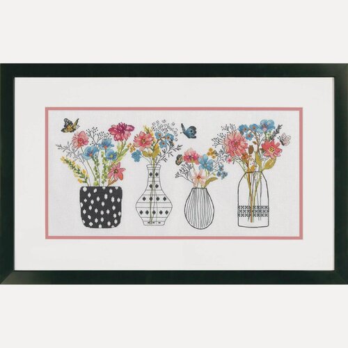 Изображение товара 70-35431 Набор для вышивания крестом "Wildflower vases/Вазы с полевыми цветами" DIMENSIONS