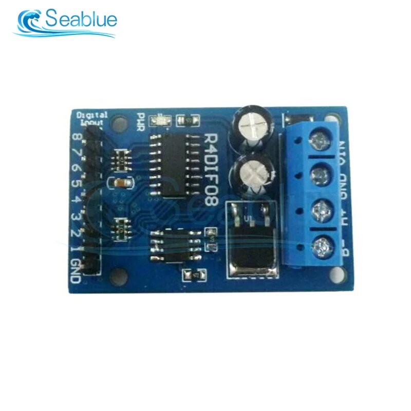8-канальный модуль цифрового ввода RS485 Modbus RTU, плата сбора данных переключателя, поддержка 1200 2400 4800 19200 Скорость передачи
