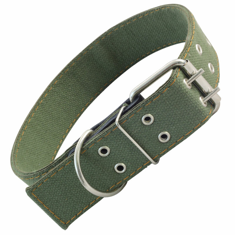 Ошейник для собак крупных пород двойной брезентовый, 4.5*74см, Gamma