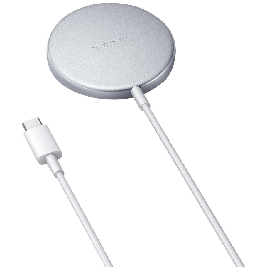 Беспроводная зарядка Xiaomi Magnetic Wireless Charger 30W, QI, MDY-17-EY, серебристый