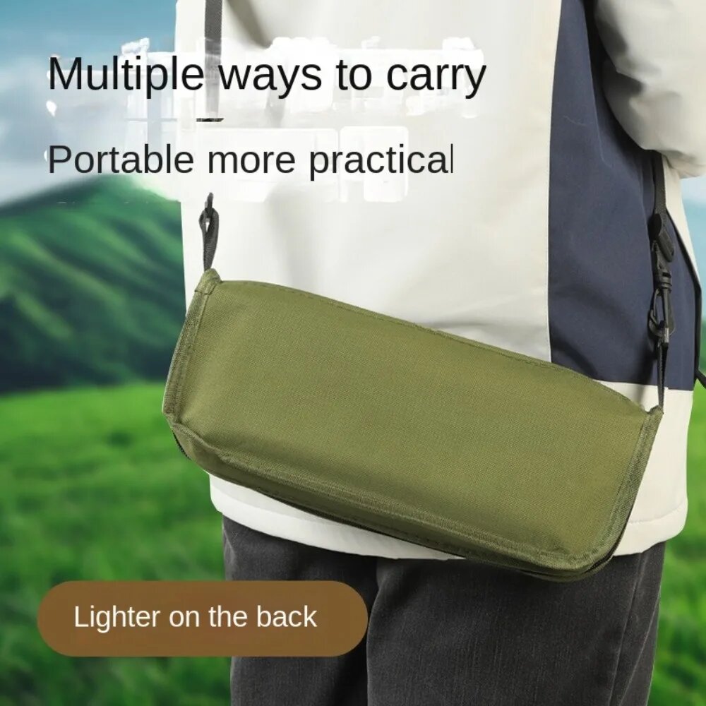 Картинки Износостойкий складной табурет-рюкзак, прочный, несущий спортивный складной стул, сумка через плечо, стильный пенал, табурет, Black-L