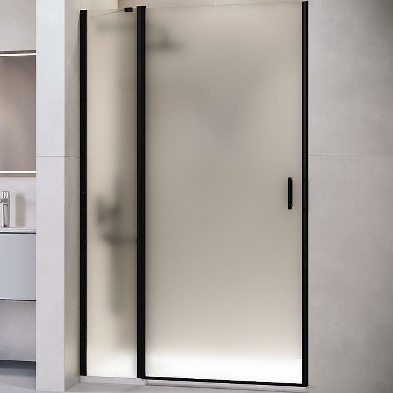 Душевая дверь RGW Leipzig LE-004-B 110 351200411-24 профиль Черный стекло матовое