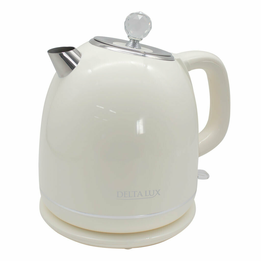 Чайник электрический 2200 Вт, 1.7 л DELTA LUX DE-1018, двойной корпус, белый