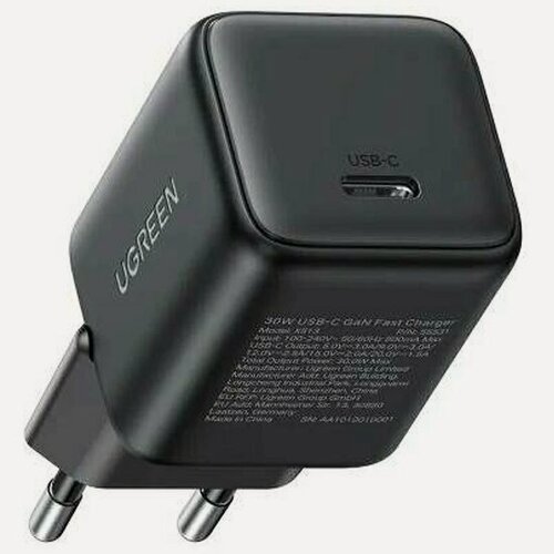 Изображение товара Сетевое зарядное устройство Ugreen X513 30Вт, USB-C, GaN, серый(55531)