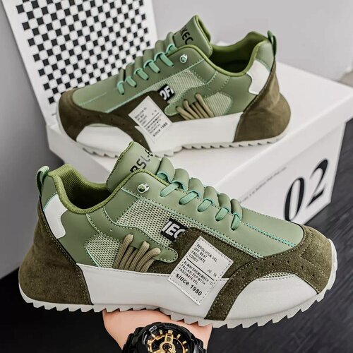 Изображение товара MOOCIE 2026 новые летние дышащие универсальные спортивные повседневные кроссовки с внутренней высотой, кроссовки для бега и папы для мужчинEU:40