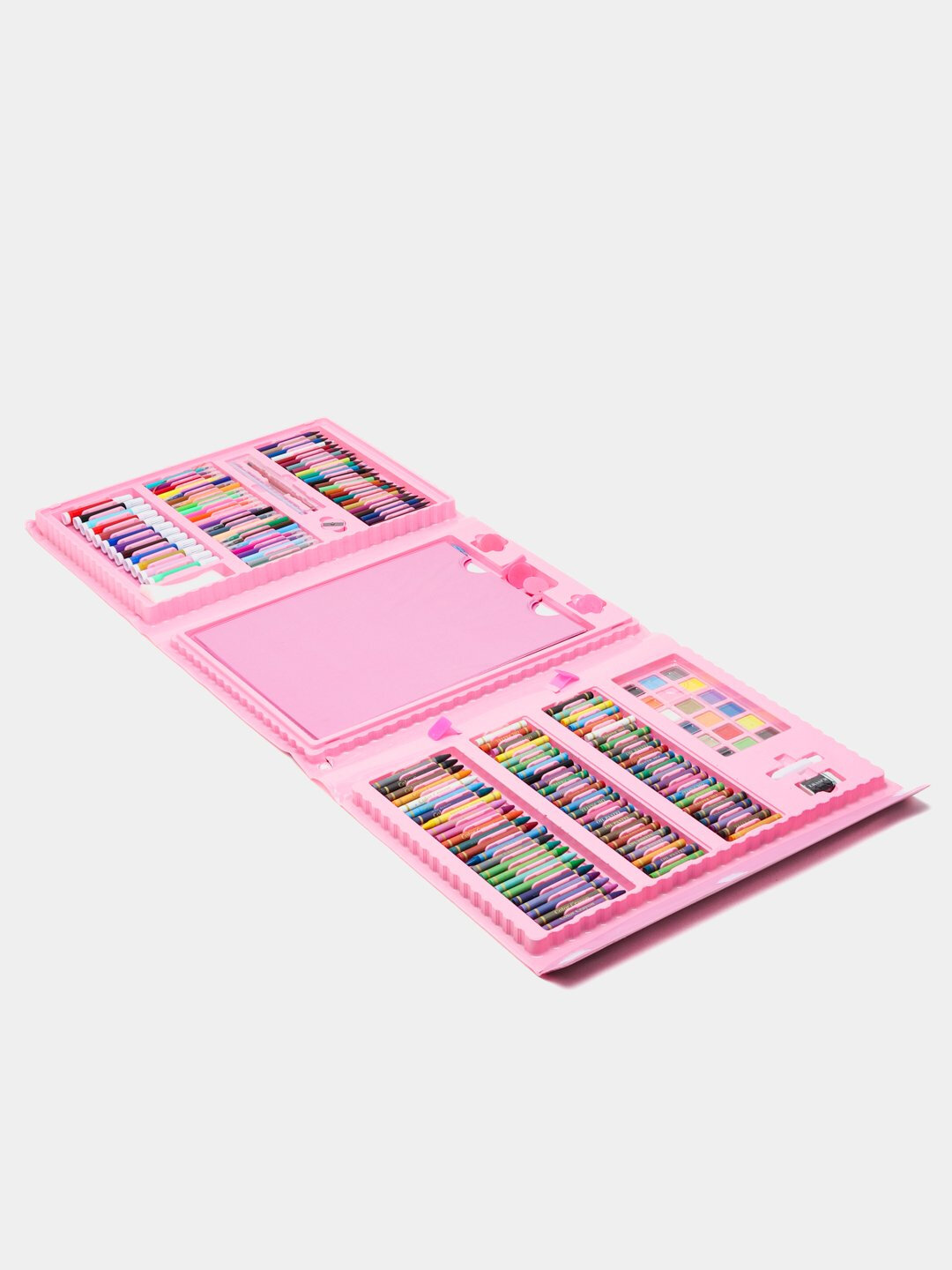 Набор для рисования для детей, в чемоданчике фломастеры, карандаши, акварель — фото 1