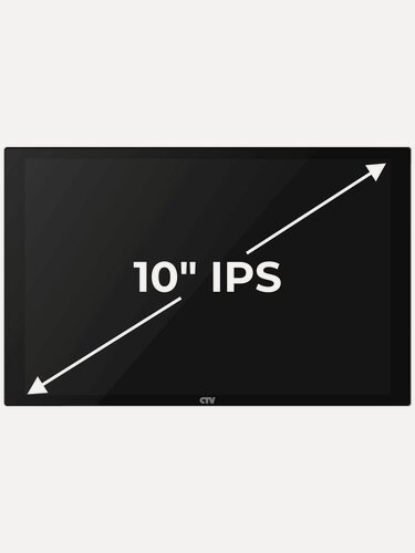 Изображение товара Видеодомофон для квартиры CTV M5121 Q Black - Wi-Fi монитор 10" для дома или офиса с функцией видеорегистратора, аналоговый видеомонитор с AI детекцией человека